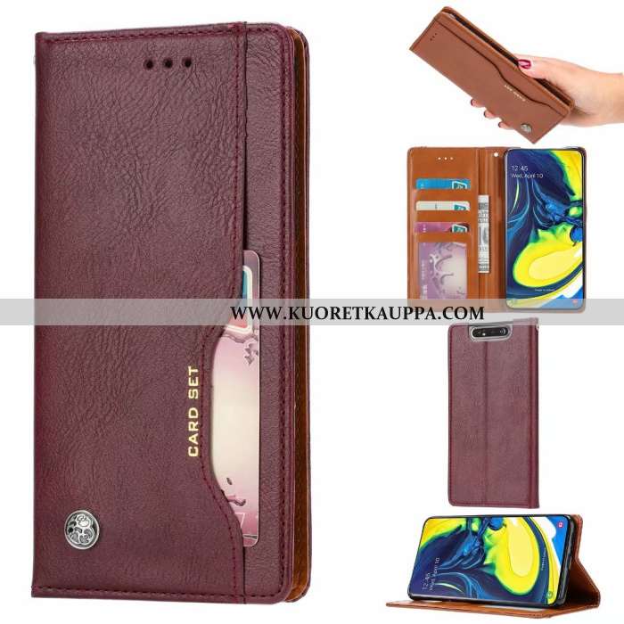 Kuori Samsung Galaxy A80, Kuoret Samsung Galaxy A80, Kotelo Samsung Galaxy A80 Nahkakuori Salkku Mur