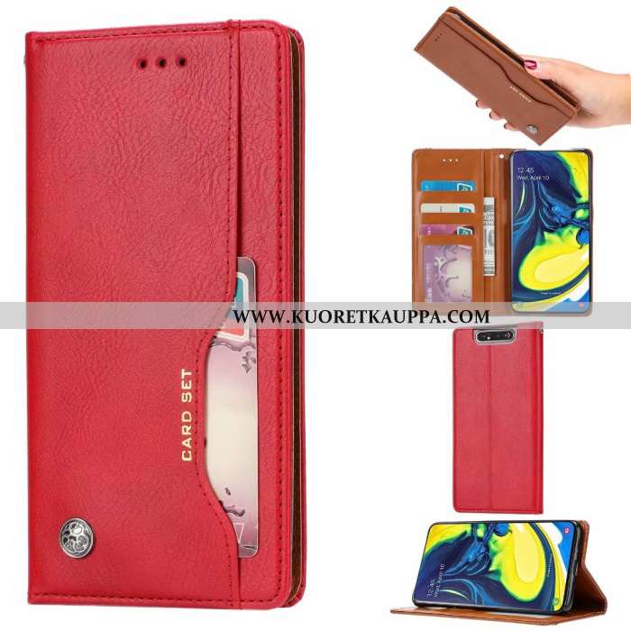 Kuori Samsung Galaxy A80, Kuoret Samsung Galaxy A80, Kotelo Samsung Galaxy A80 Nahkakuori Salkku Mur