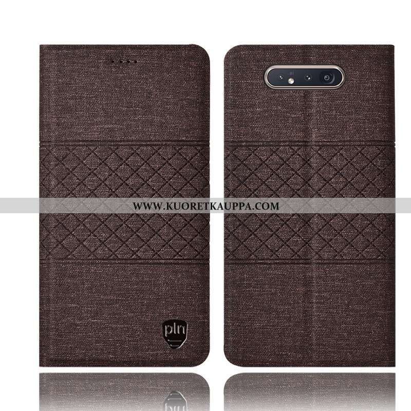 Kuori Samsung Galaxy A80, Kuoret Samsung Galaxy A80, Kotelo Samsung Galaxy A80 Nahkakuori Suojaus Tä