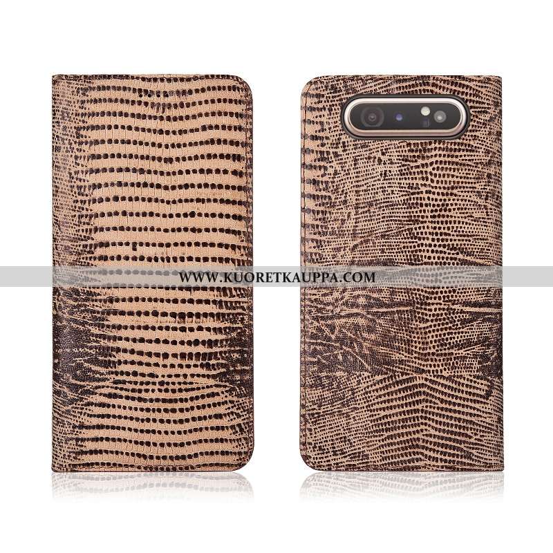 Kuori Samsung Galaxy A80, Kuoret Samsung Galaxy A80, Kotelo Samsung Galaxy A80 Pesty Suede Aito Nahk