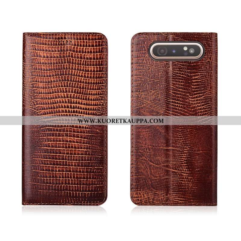 Kuori Samsung Galaxy A80, Kuoret Samsung Galaxy A80, Kotelo Samsung Galaxy A80 Pesty Suede Aito Nahk