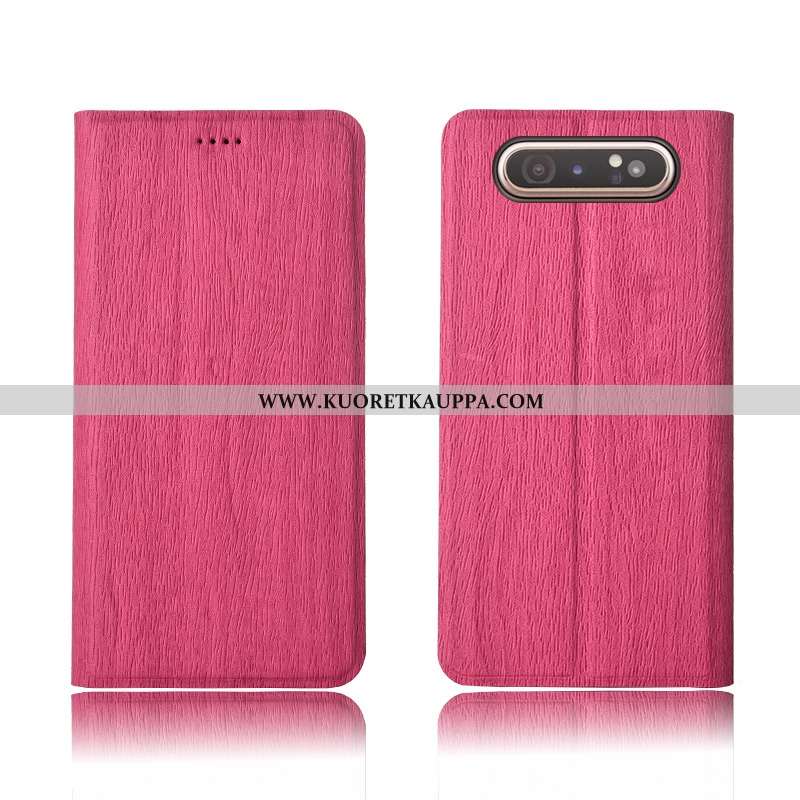 Kuori Samsung Galaxy A80, Kuoret Samsung Galaxy A80, Kotelo Samsung Galaxy A80 Pesty Suede Kukkakuvi