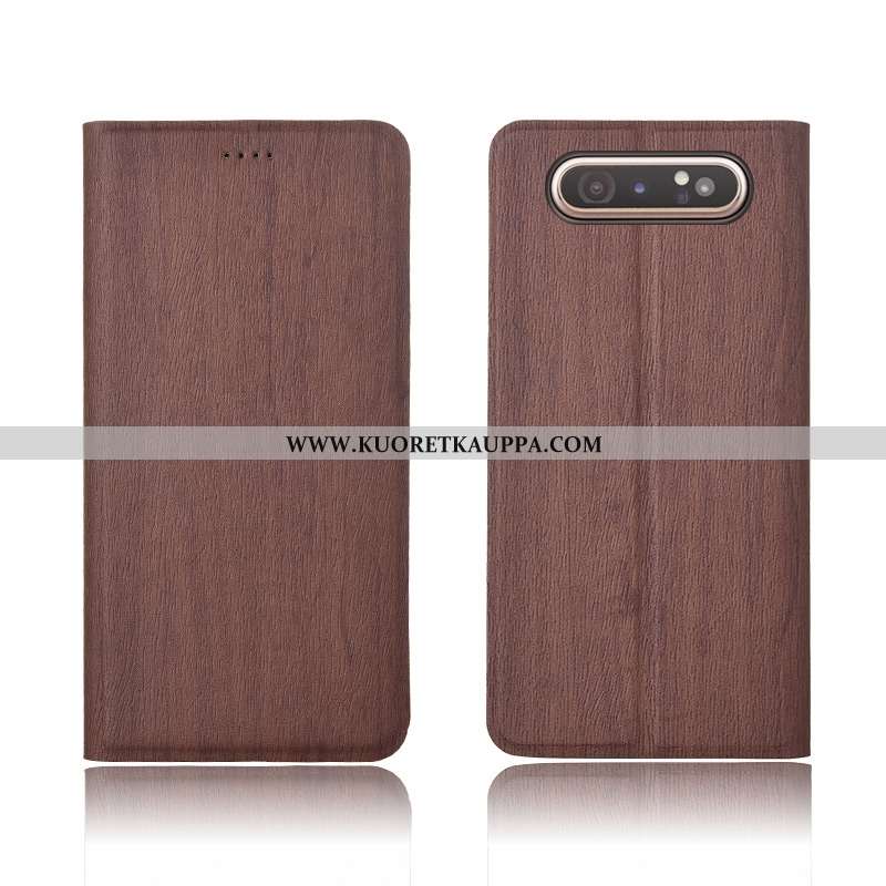 Kuori Samsung Galaxy A80, Kuoret Samsung Galaxy A80, Kotelo Samsung Galaxy A80 Pesty Suede Kukkakuvi