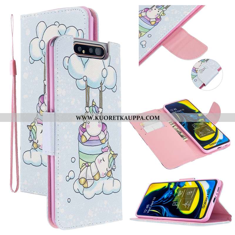 Kuori Samsung Galaxy A80, Kuoret Samsung Galaxy A80, Kotelo Samsung Galaxy A80 Suojaus Nahkakuori Pu