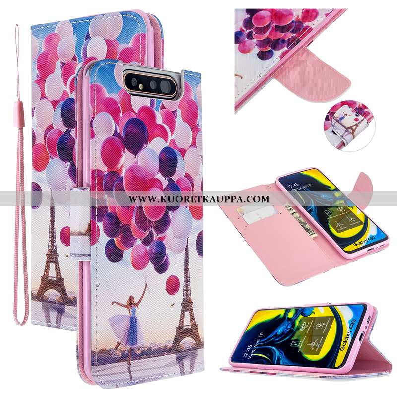 Kuori Samsung Galaxy A80, Kuoret Samsung Galaxy A80, Kotelo Samsung Galaxy A80 Suojaus Nahkakuori Pu