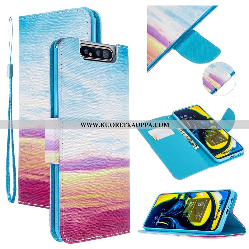 Kuori Samsung Galaxy A80, Kuoret Samsung Galaxy A80, Kotelo Samsung Galaxy A80 Suojaus Nahkakuori Pu
