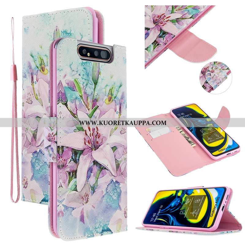 Kuori Samsung Galaxy A80, Kuoret Samsung Galaxy A80, Kotelo Samsung Galaxy A80 Suojaus Nahkakuori Pu