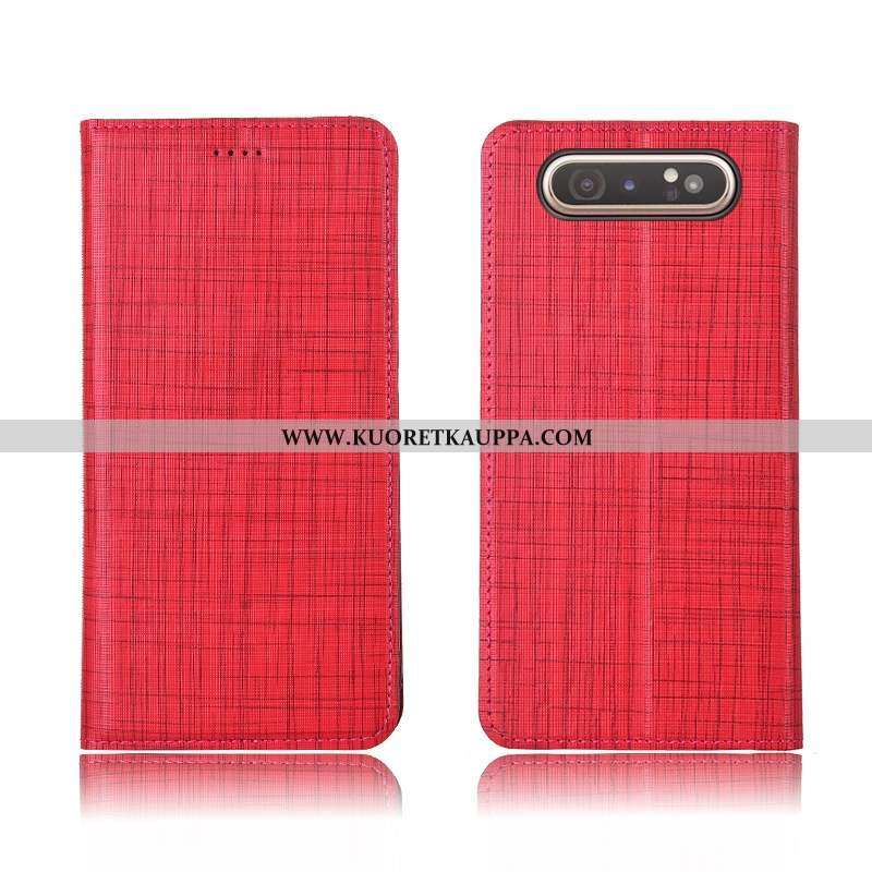 Kuori Samsung Galaxy A80, Kuoret Samsung Galaxy A80, Kotelo Samsung Galaxy A80 Suojaus Silikoni Puna