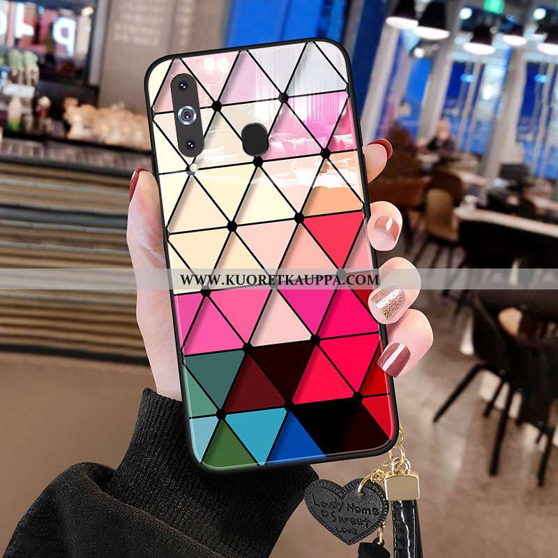 Kuori Samsung Galaxy A8s, Kuoret Samsung Galaxy A8s, Kotelo Samsung Galaxy A8s Lasi Punainen Timantt