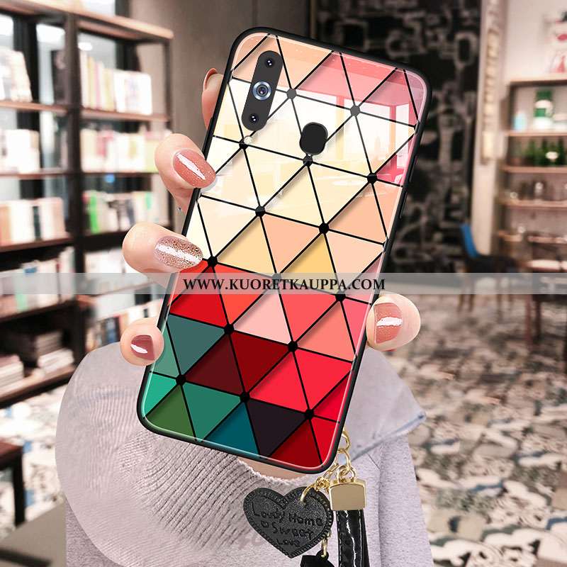 Kuori Samsung Galaxy A8s, Kuoret Samsung Galaxy A8s, Kotelo Samsung Galaxy A8s Lasi Punainen Timantt