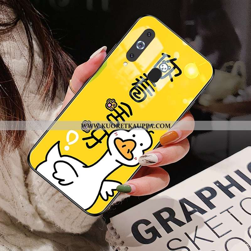 Kuori Samsung Galaxy A8s, Kuoret Samsung Galaxy A8s, Kotelo Samsung Galaxy A8s Lasi Sarjakuva Punain