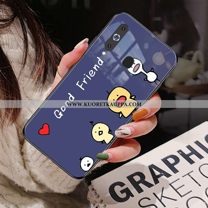 Kuori Samsung Galaxy A8s, Kuoret Samsung Galaxy A8s, Kotelo Samsung Galaxy A8s Lasi Sarjakuva Punain