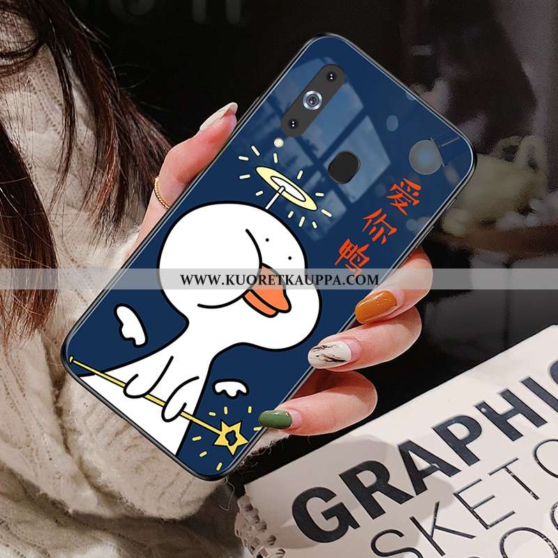 Kuori Samsung Galaxy A8s, Kuoret Samsung Galaxy A8s, Kotelo Samsung Galaxy A8s Lasi Sarjakuva Punain