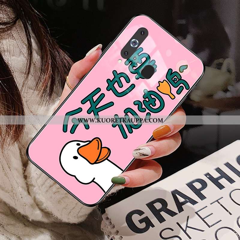 Kuori Samsung Galaxy A8s, Kuoret Samsung Galaxy A8s, Kotelo Samsung Galaxy A8s Lasi Sarjakuva Punain