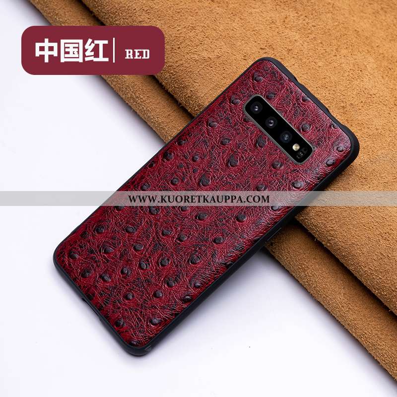 Kuori Samsung Galaxy S10, Kuoret Samsung Galaxy S10, Kotelo Samsung Galaxy S10 Aito Nahka Nahka Murt