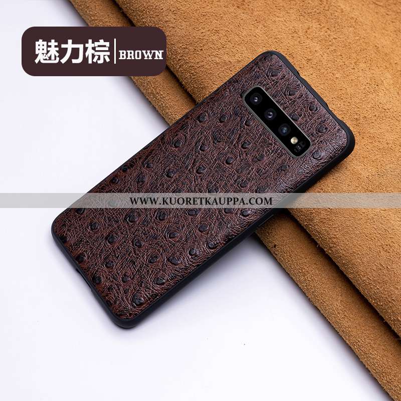 Kuori Samsung Galaxy S10, Kuoret Samsung Galaxy S10, Kotelo Samsung Galaxy S10 Aito Nahka Nahka Murt