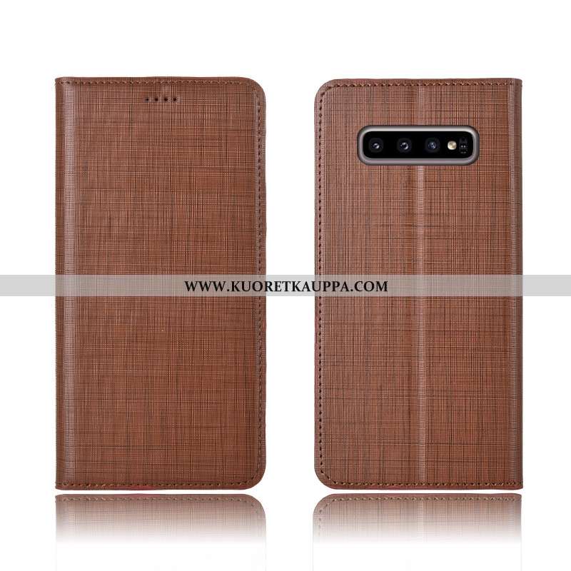 Kuori Samsung Galaxy S10+, Kuoret Samsung Galaxy S10+, Kotelo Samsung Galaxy S10+ Aito Nahka Pehmeä 