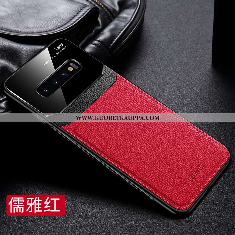 Kuori Samsung Galaxy S10, Kuoret Samsung Galaxy S10, Kotelo Samsung Galaxy S10 Lasi Nahkakuori Ylell