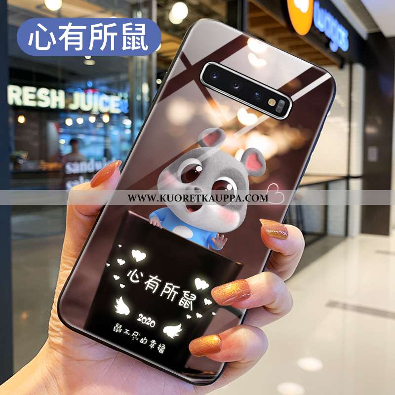 Kuori Samsung Galaxy S10+, Kuoret Samsung Galaxy S10+, Kotelo Samsung Galaxy S10+ Lasi Suojaus Punai