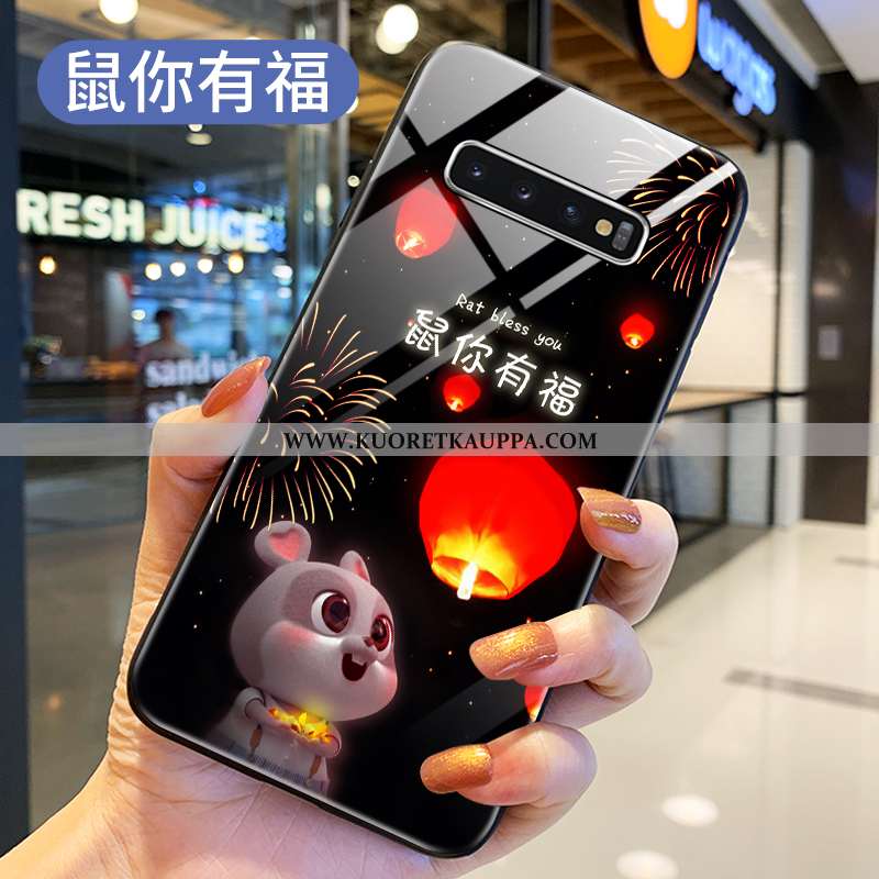 Kuori Samsung Galaxy S10+, Kuoret Samsung Galaxy S10+, Kotelo Samsung Galaxy S10+ Lasi Suojaus Punai