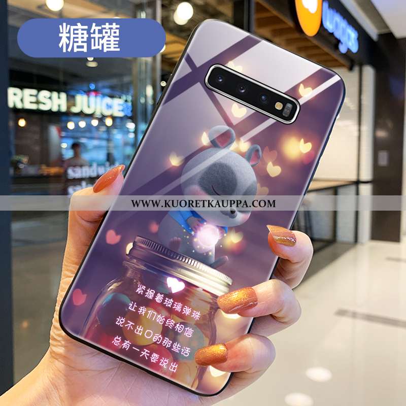 Kuori Samsung Galaxy S10+, Kuoret Samsung Galaxy S10+, Kotelo Samsung Galaxy S10+ Lasi Suojaus Punai