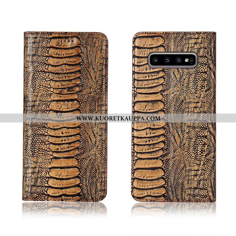 Kuori Samsung Galaxy S10+, Kuoret Samsung Galaxy S10+, Kotelo Samsung Galaxy S10+ Nahkakuori Aito Na