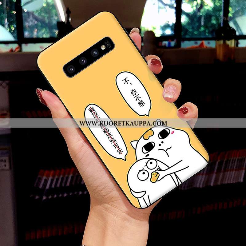 Kuori Samsung Galaxy S10, Kuoret Samsung Galaxy S10, Kotelo Samsung Galaxy S10 Sarjakuva Pehmeä Nest