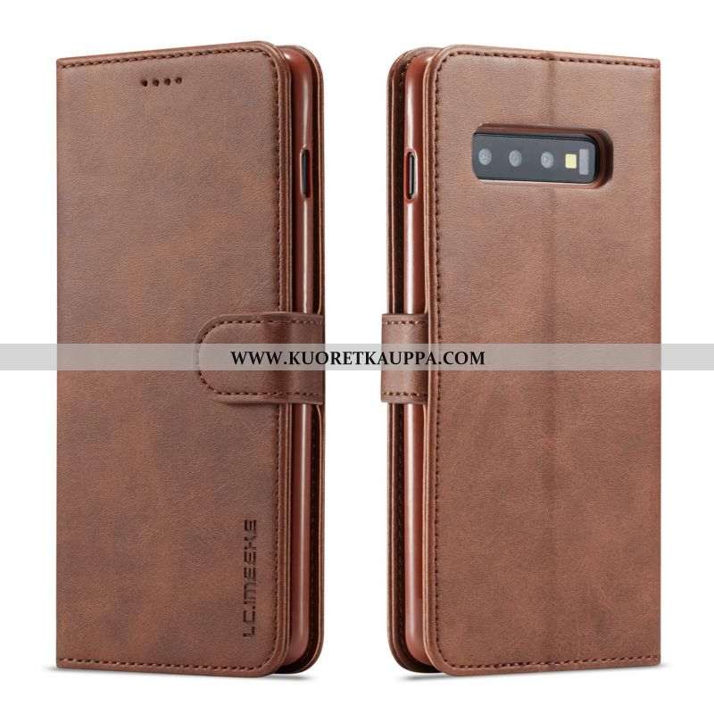 Kuori Samsung Galaxy S10+, Kuoret Samsung Galaxy S10+, Kotelo Samsung Galaxy S10+ Suojaus Nahka Uusi