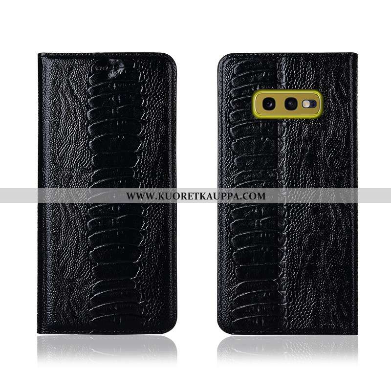 Kuori Samsung Galaxy S10e, Kuoret Samsung Galaxy S10e, Kotelo Samsung Galaxy S10e Aito Nahka Pehmeä 