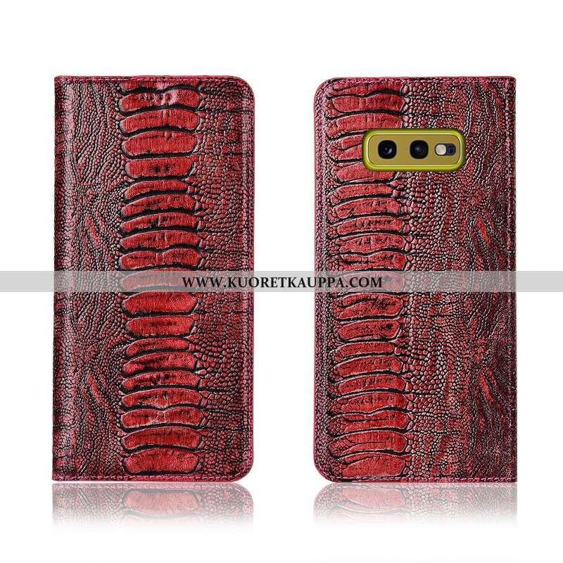 Kuori Samsung Galaxy S10e, Kuoret Samsung Galaxy S10e, Kotelo Samsung Galaxy S10e Aito Nahka Pehmeä 