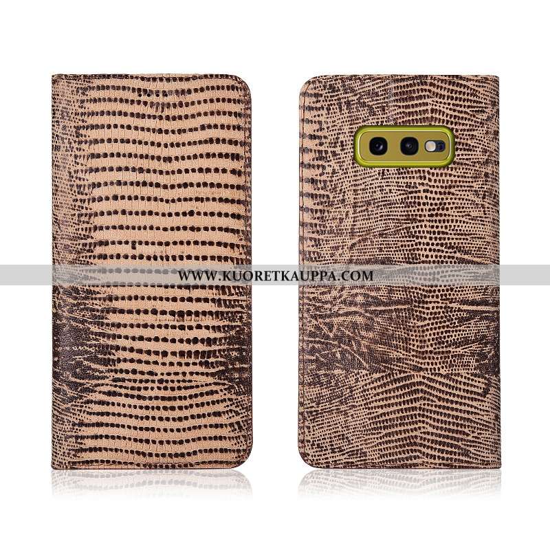 Kuori Samsung Galaxy S10e, Kuoret Samsung Galaxy S10e, Kotelo Samsung Galaxy S10e Aito Nahka Pehmeä 