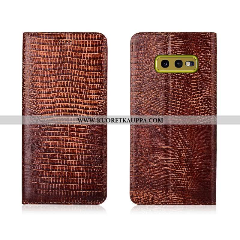 Kuori Samsung Galaxy S10e, Kuoret Samsung Galaxy S10e, Kotelo Samsung Galaxy S10e Aito Nahka Pehmeä 