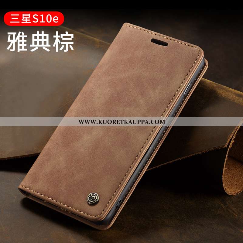 Kuori Samsung Galaxy S10e, Kuoret Samsung Galaxy S10e, Kotelo Samsung Galaxy S10e Nahkakuori Persoon