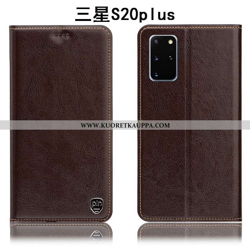 Kuori Samsung Galaxy S20+, Kuoret Samsung Galaxy S20+, Kotelo Samsung Galaxy S20+ Aito Nahka Kukkaku