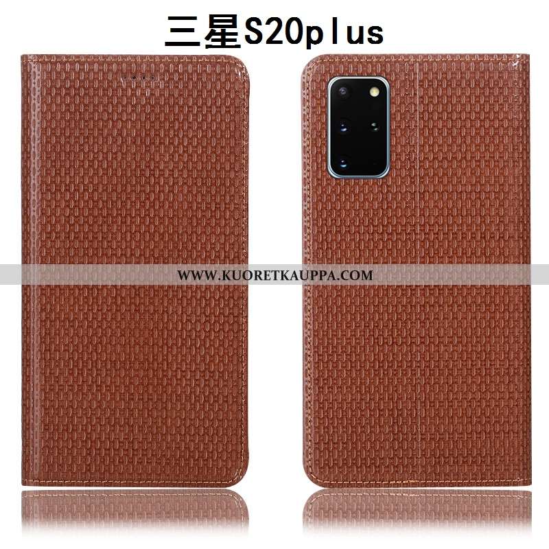 Kuori Samsung Galaxy S20+, Kuoret Samsung Galaxy S20+, Kotelo Samsung Galaxy S20+ Aito Nahka Suojaus