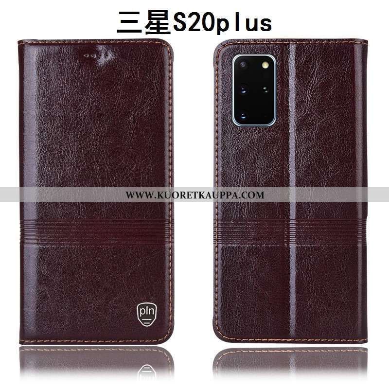 Kuori Samsung Galaxy S20+, Kuoret Samsung Galaxy S20+, Kotelo Samsung Galaxy S20+ Aito Nahka Suojaus
