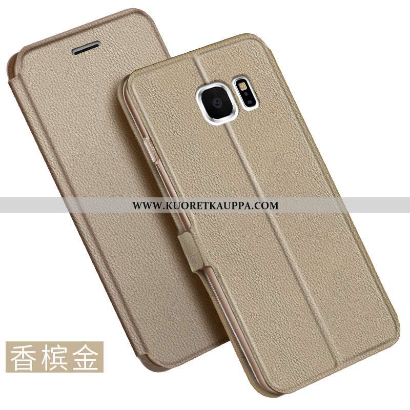 Kuori Samsung Galaxy S6, Kuoret Samsung Galaxy S6, Kotelo Samsung Galaxy S6 Nahkakuori Sininen Liike