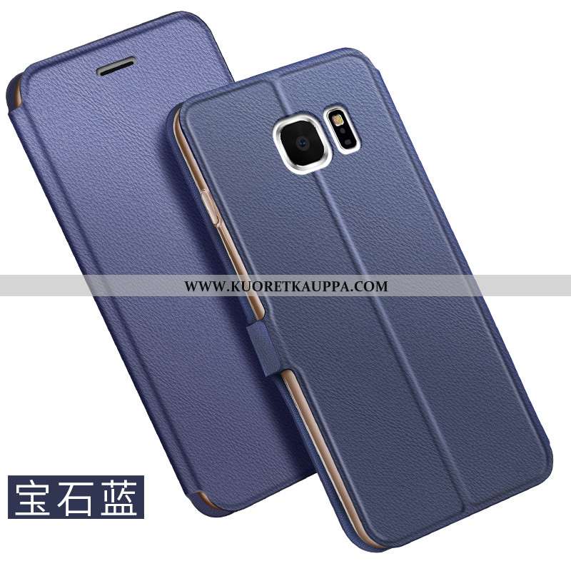 Kuori Samsung Galaxy S6, Kuoret Samsung Galaxy S6, Kotelo Samsung Galaxy S6 Nahkakuori Sininen Liike