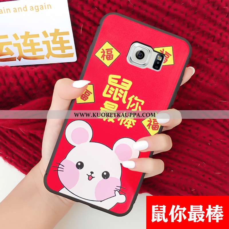 Kuori Samsung Galaxy S6, Kuoret Samsung Galaxy S6, Kotelo Samsung Galaxy S6 Sarjakuva Näytönsuojus P