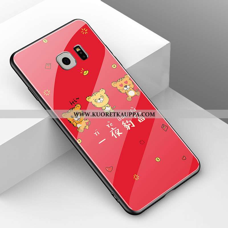 Kuori Samsung Galaxy S6, Kuoret Samsung Galaxy S6, Kotelo Samsung Galaxy S6 Suojaus Lasi Eläin Kelta