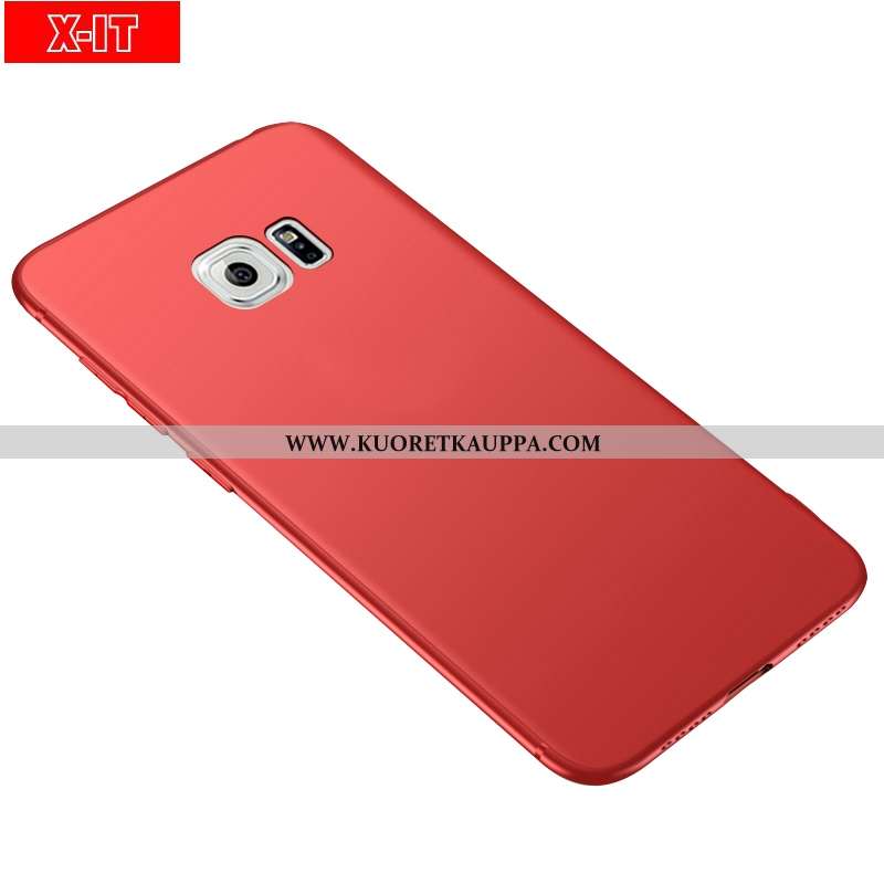 Kuori Samsung Galaxy S6, Kuoret Samsung Galaxy S6, Kotelo Samsung Galaxy S6 Suojaus Pesty Suede Puna