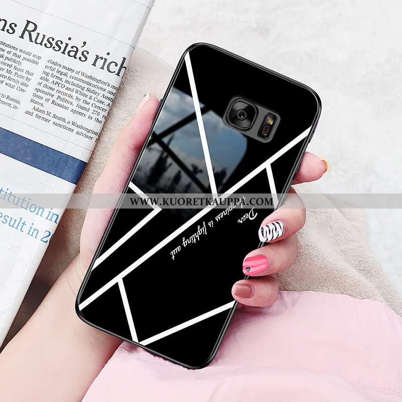 Kuori Samsung Galaxy S7, Kuoret Samsung Galaxy S7, Kotelo Samsung Galaxy S7 Lasi Suuntaus Pehmeä Nes