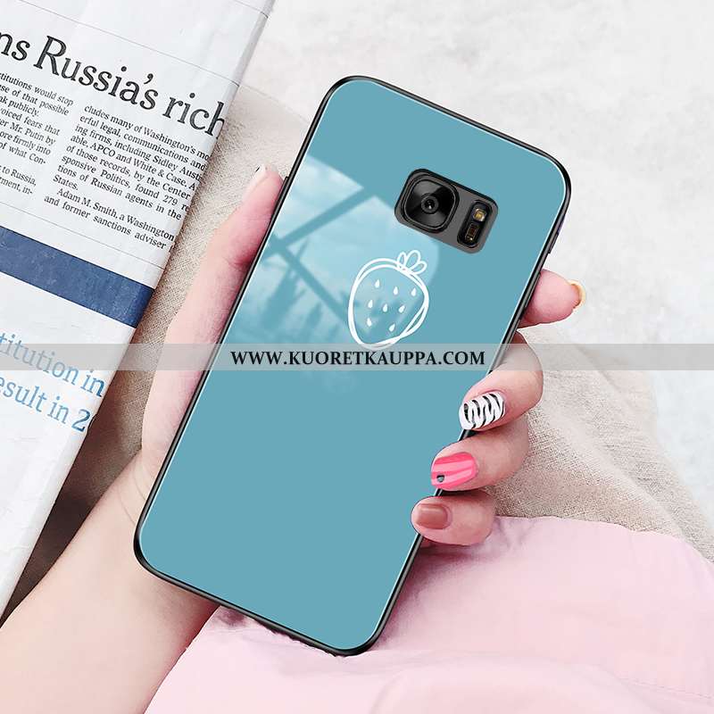 Kuori Samsung Galaxy S7, Kuoret Samsung Galaxy S7, Kotelo Samsung Galaxy S7 Lasi Suuntaus Pehmeä Nes
