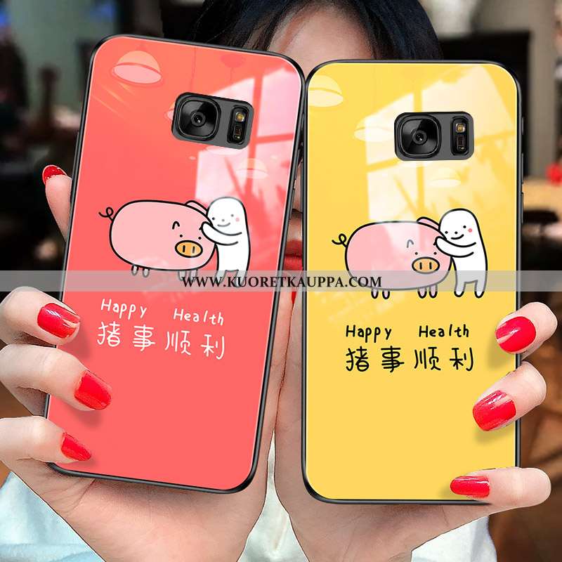 Kuori Samsung Galaxy S7, Kuoret Samsung Galaxy S7, Kotelo Samsung Galaxy S7 Persoonallisuus Lasi Kel