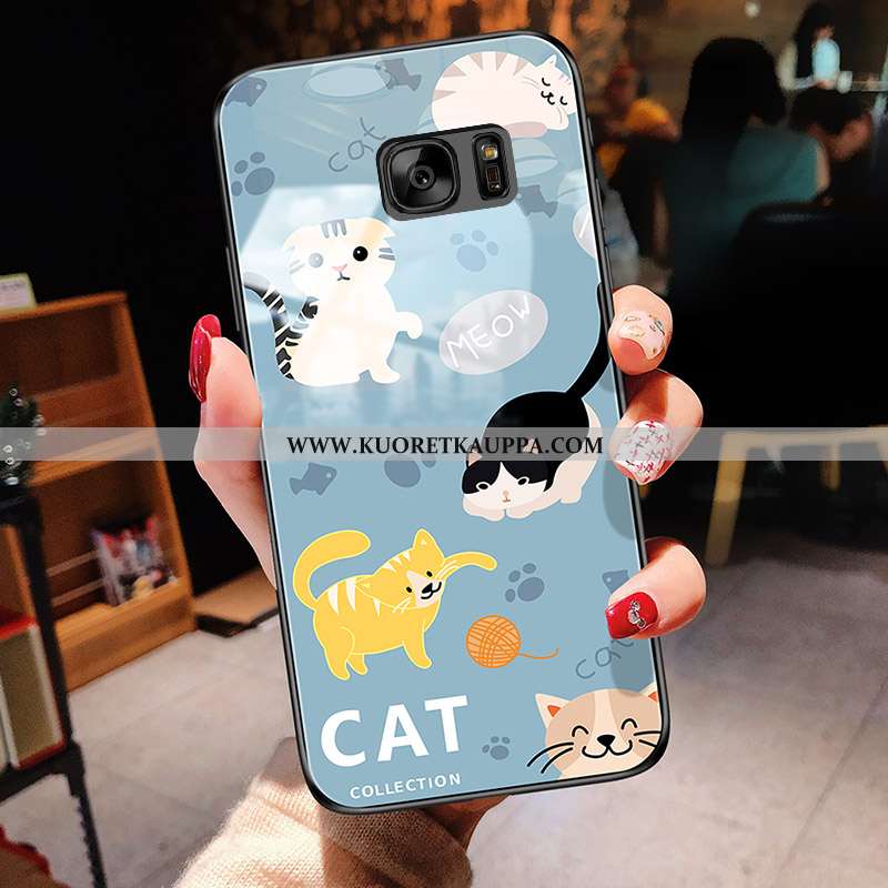 Kuori Samsung Galaxy S7, Kuoret Samsung Galaxy S7, Kotelo Samsung Galaxy S7 Persoonallisuus Lasi Kel