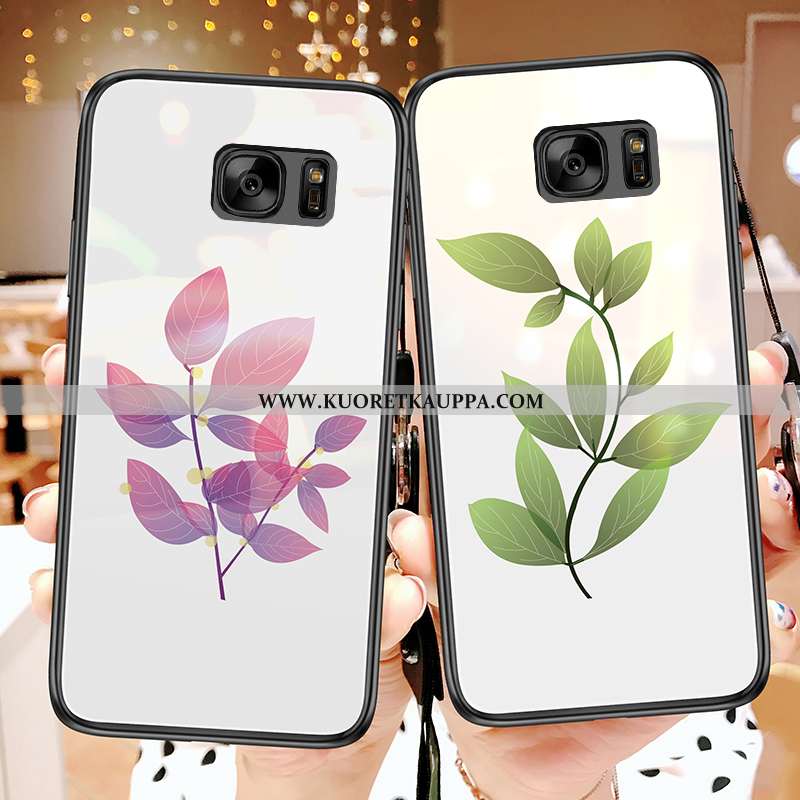 Kuori Samsung Galaxy S7, Kuoret Samsung Galaxy S7, Kotelo Samsung Galaxy S7 Suuntaus Lasi Valkoinen 