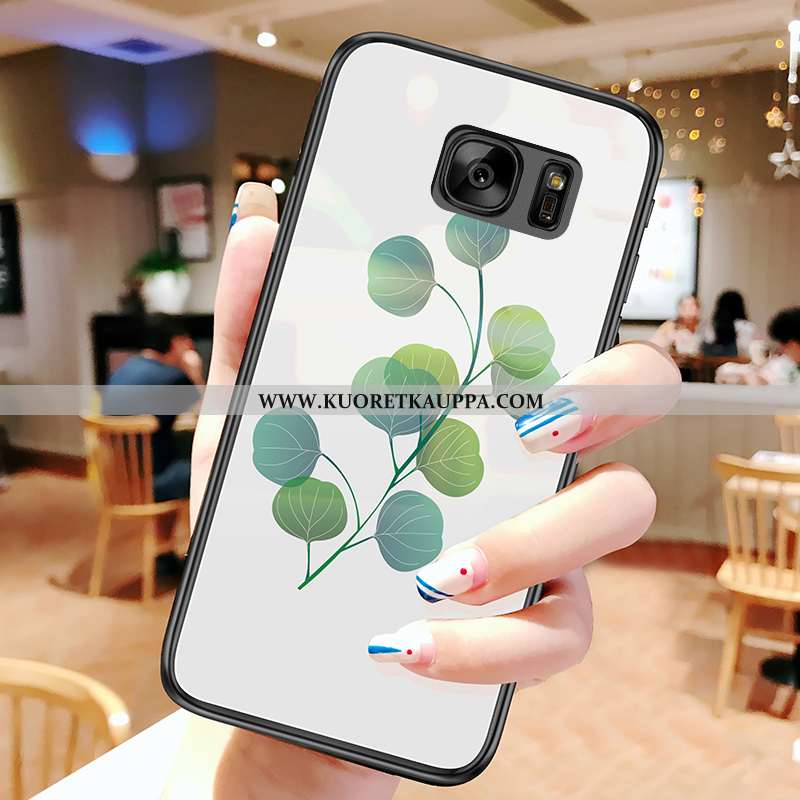 Kuori Samsung Galaxy S7, Kuoret Samsung Galaxy S7, Kotelo Samsung Galaxy S7 Suuntaus Lasi Valkoinen 