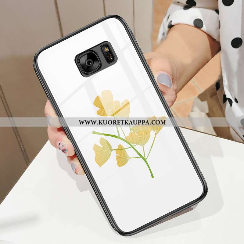 Kuori Samsung Galaxy S7, Kuoret Samsung Galaxy S7, Kotelo Samsung Galaxy S7 Suuntaus Lasi Valkoinen 