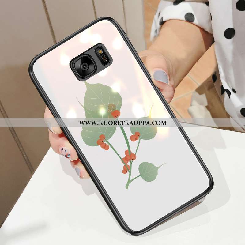 Kuori Samsung Galaxy S7, Kuoret Samsung Galaxy S7, Kotelo Samsung Galaxy S7 Suuntaus Lasi Valkoinen 