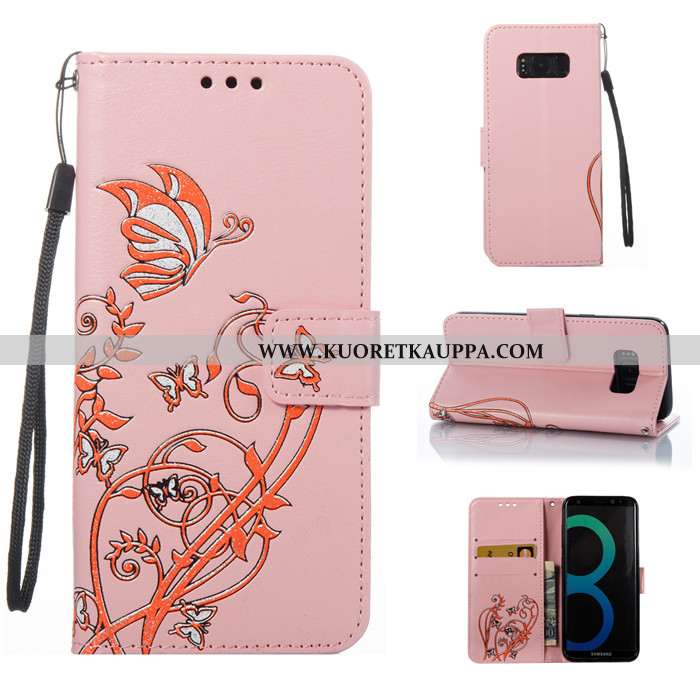 Kuori Samsung Galaxy S8, Kuoret Samsung Galaxy S8, Kotelo Samsung Galaxy S8 Nahkakuori Silikoni Puna